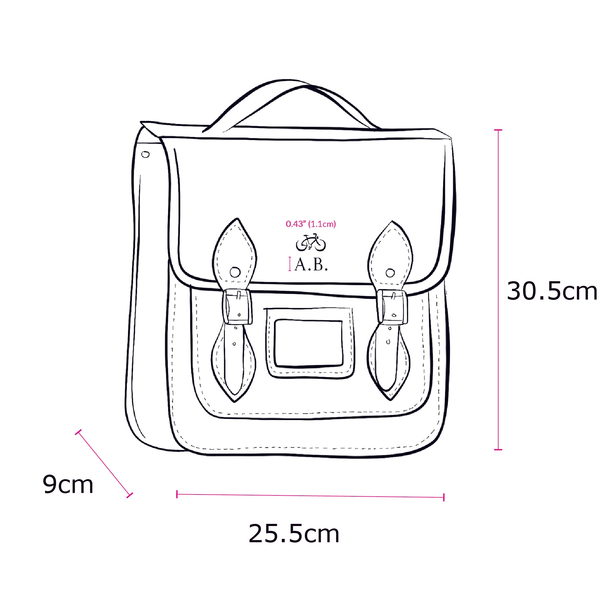 The Small Portrait Backpack - Burning Ember Matte with Contrast Stitch