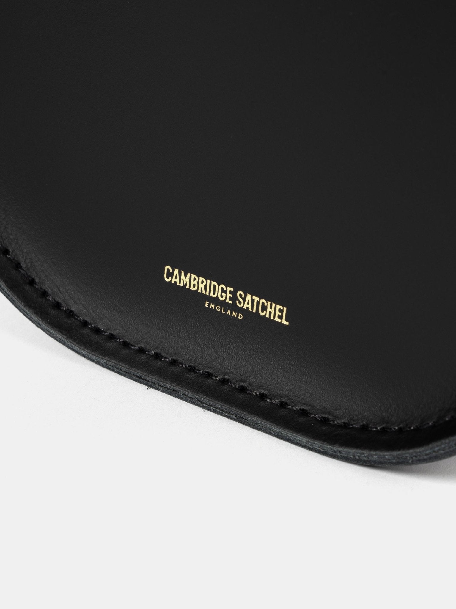 The Saddle Bag - Black & Gold - Cambridge Satchel