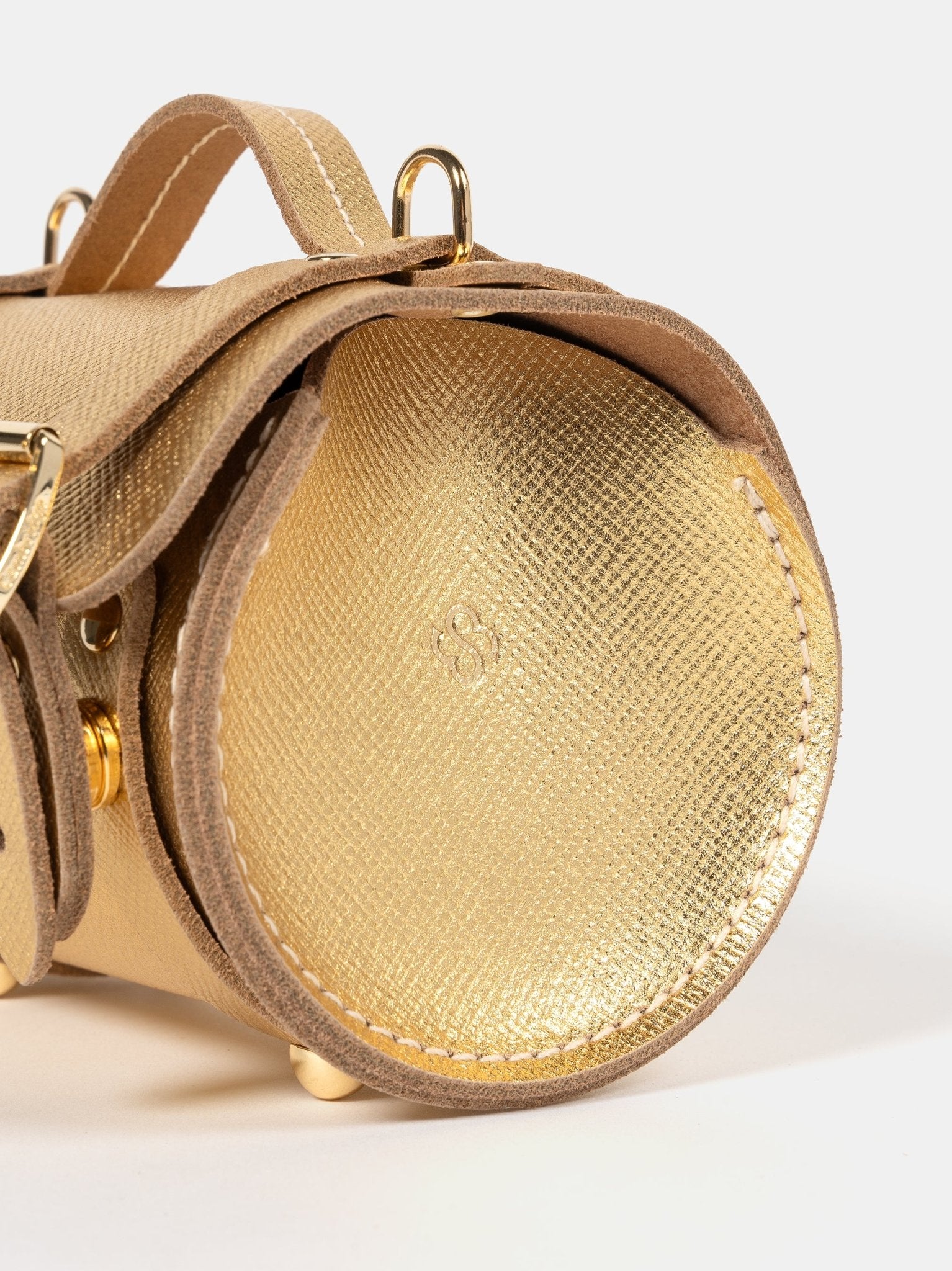 The Micro Bowls Bag - Foil Gold Saffiano - Cambridge Satchel