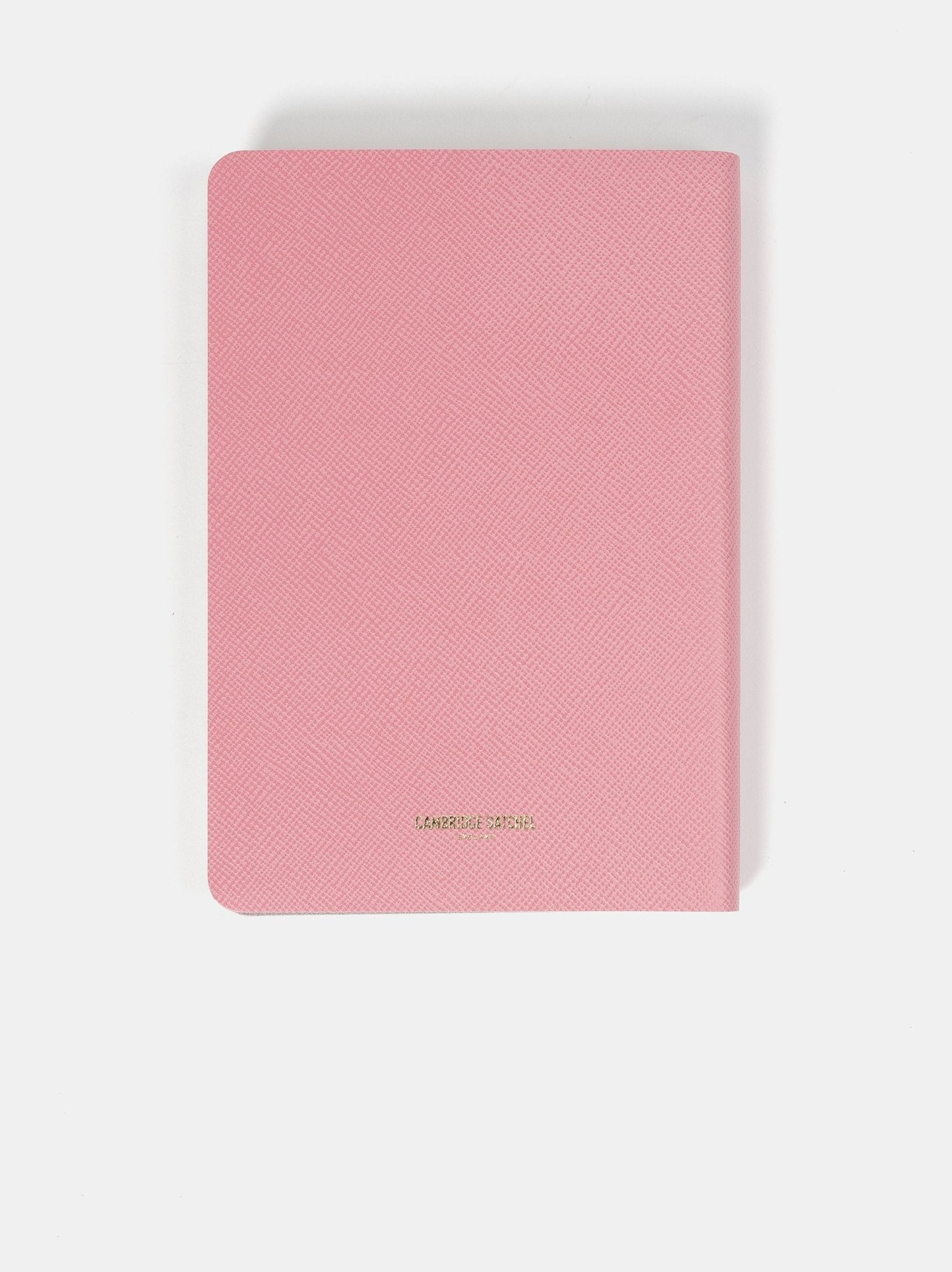 The A5 Notebook - Salmon Pink Saffiano - Cambridge Satchel