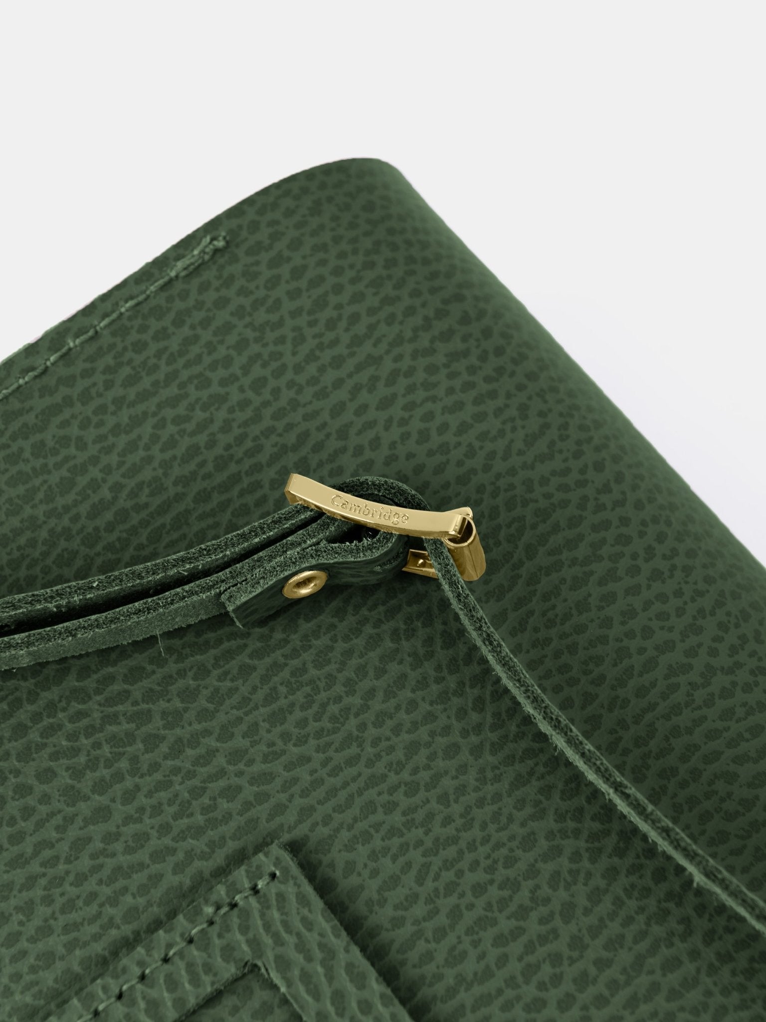 The Large Pushlock - Racing Green Celtic Grain - Cambridge Satchel