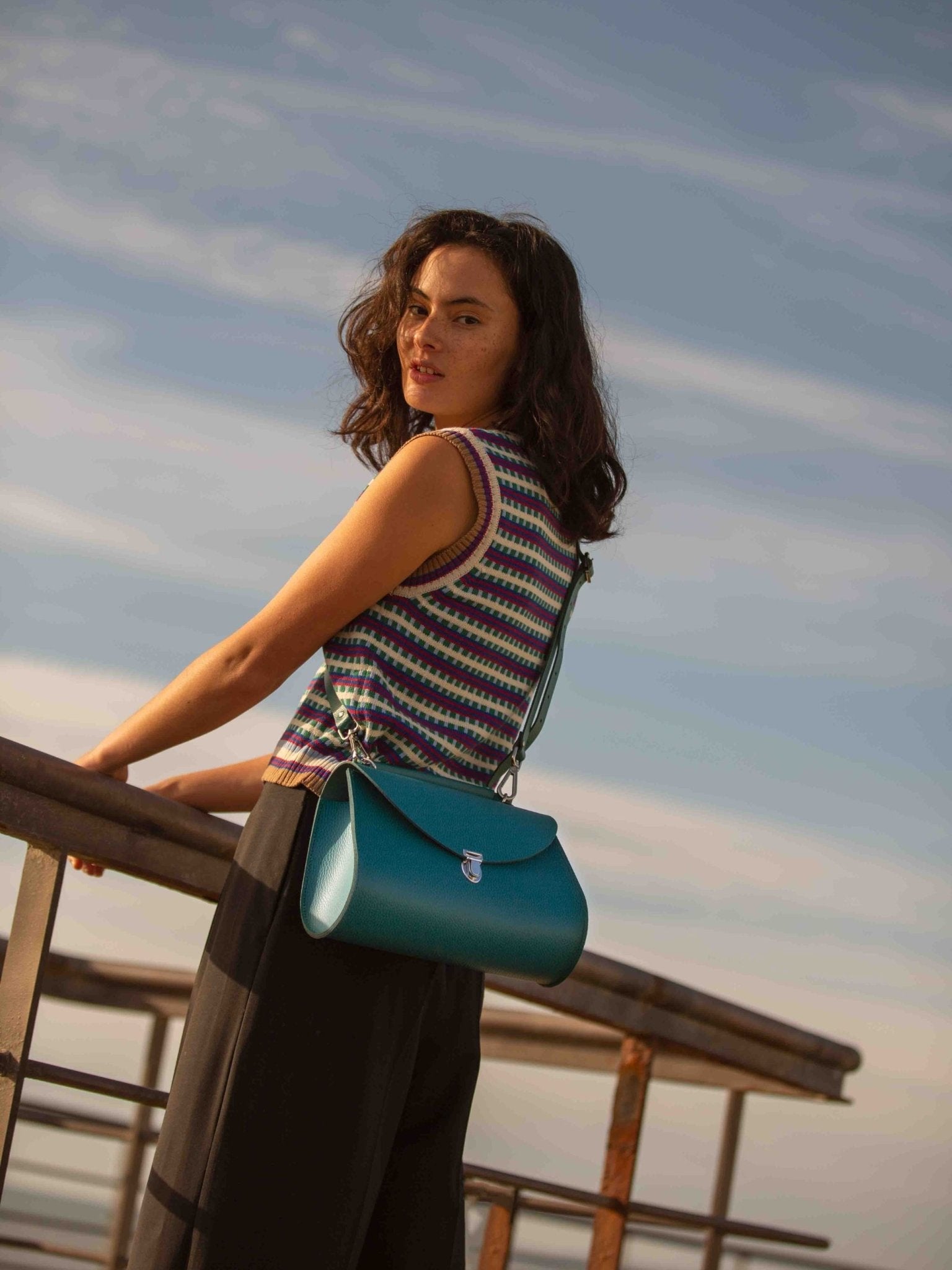 The Poppy - Lagoon Matte Celtic Grain - The Cambridge Satchel Company UK Store