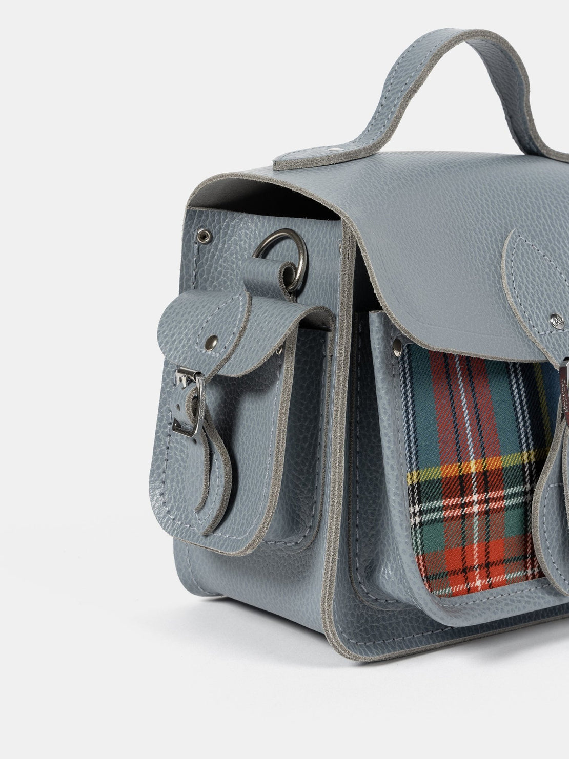 The Traveller - French Grey Celtic Grain & Macbeth Tartan - Cambridge Satchel