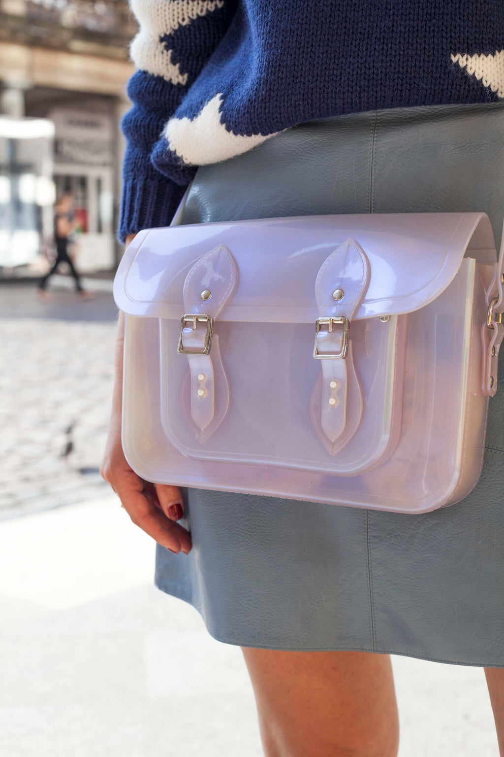 Melissa + Cambridge Satchel Co. - NWT - Light Beige Pearl Holographic Backpack Melissa | Bags | Melissa Cambridge Satchel Co Nwt Light  main image 3
