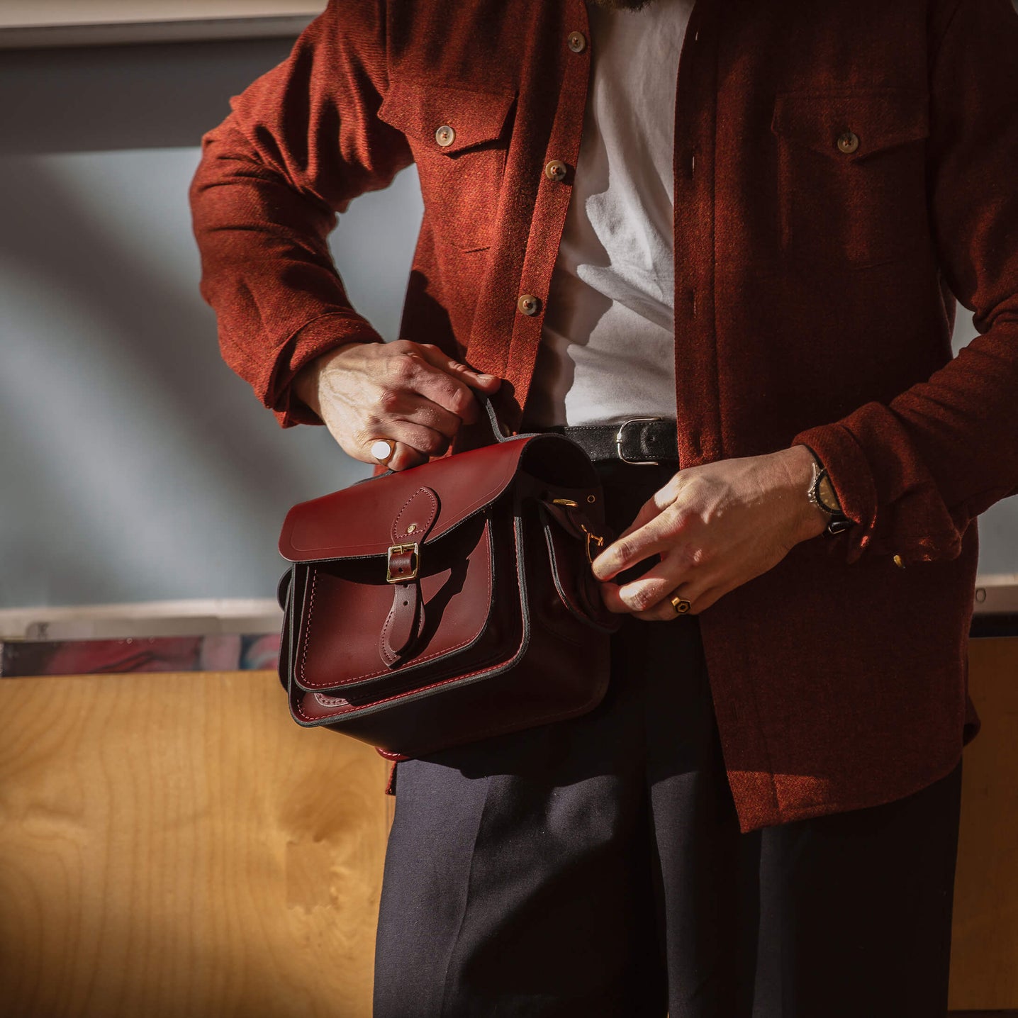 Leather Sling / Crossbody Bags Men