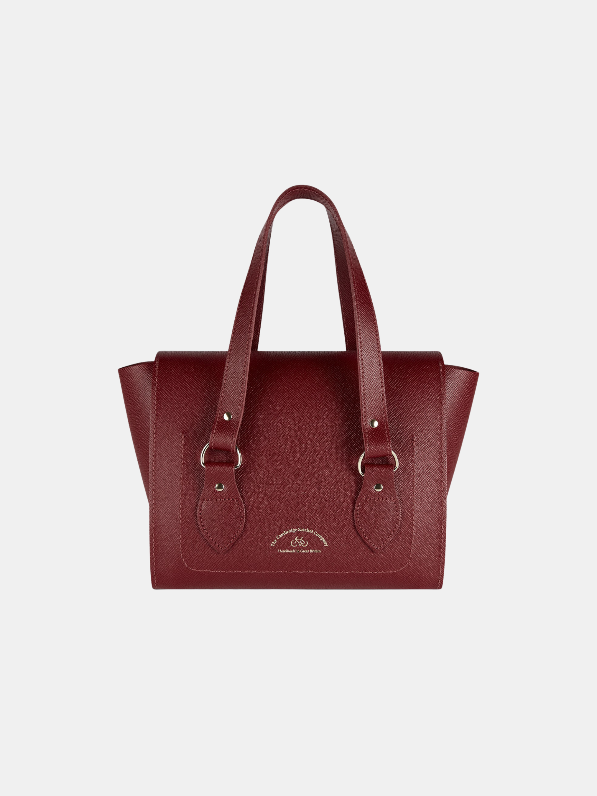 The Small Emily Rhubarb Red Saffiano