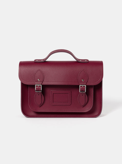 Landscape Leather Tote Bag | The Leather Satchel Co. Patent Oxblood Red