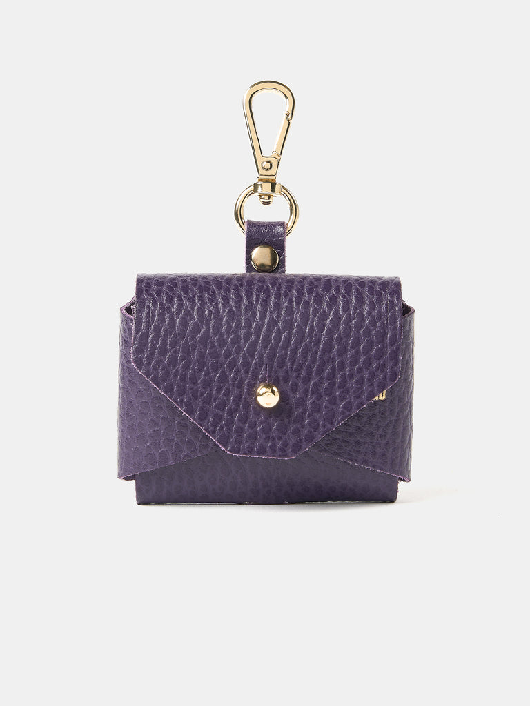 Cambridge Satchel AirPods Case – Deep Purple Celtic Grain