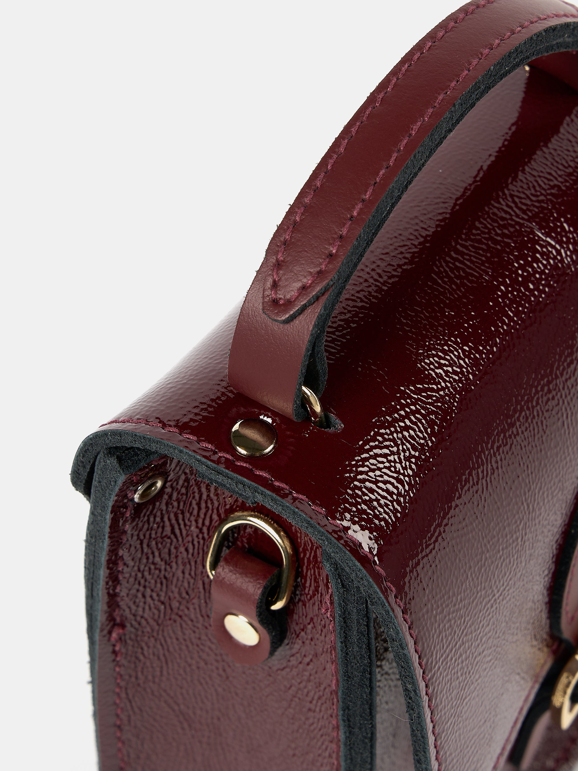 The Mini Binocular Bag - Oxblood Patent