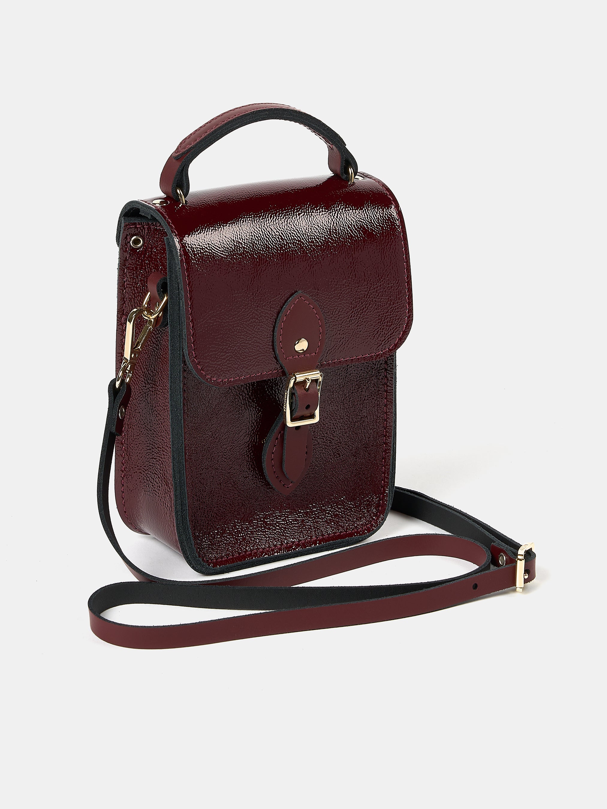The Mini Binocular Bag - Oxblood Patent