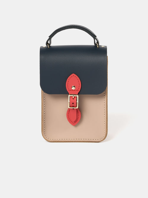 The Mini Binocular Bag - Biscuit, Navy & Chilli Jam Matte