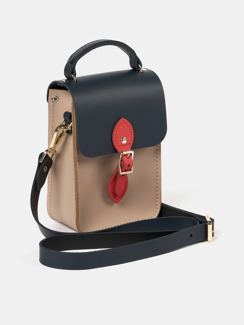 The Mini Binocular Bag - Biscuit, Navy & Chilli Jam Matte