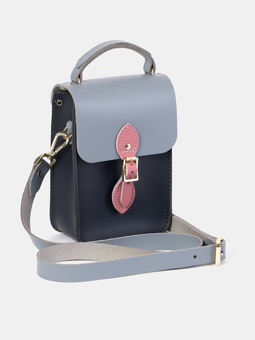 The Mini Binocular Bag - Navy, French Grey & Rambling Rose