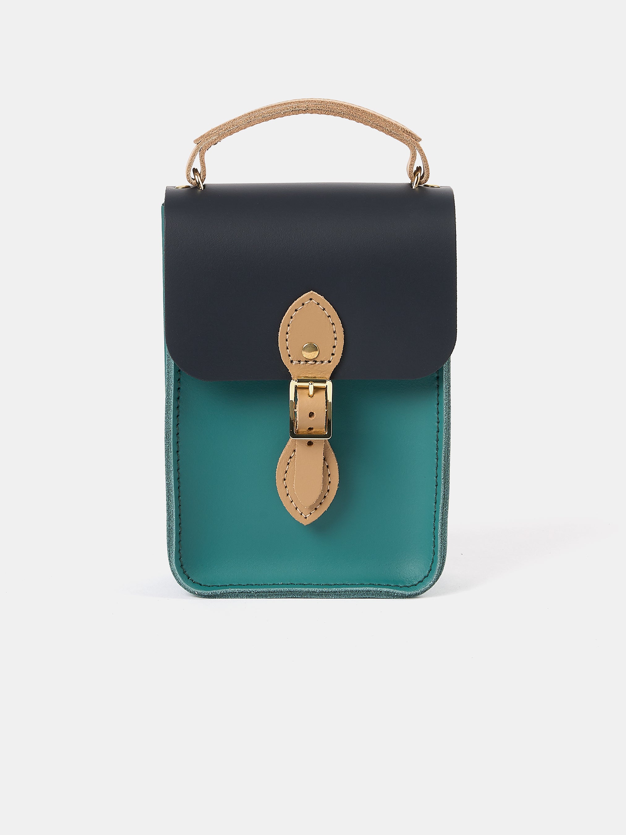 Mini Binocular Crossbody Bag - Navy, French Grey & Rambling Rose