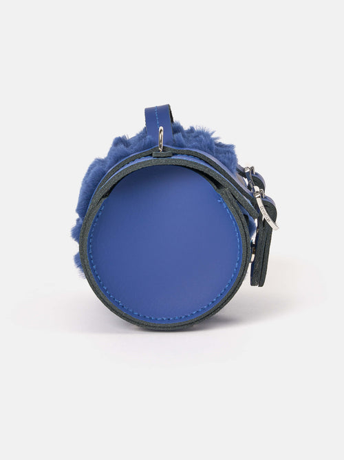 The Micro Bowls Bag - Electric Blue Merino Wool with Sultry Blue