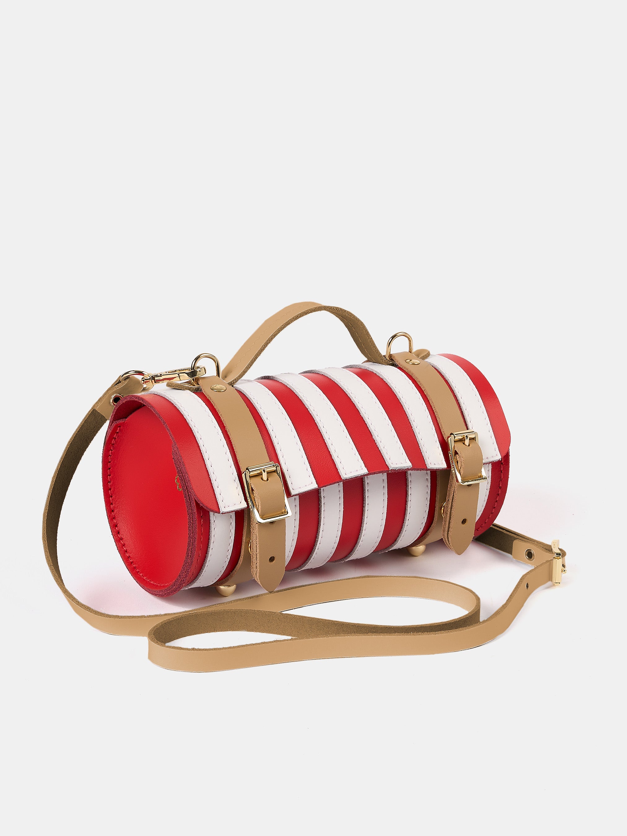 The Micro-Wide Bowls Bag - Bright Red, Brilliant White & Iced Coffee