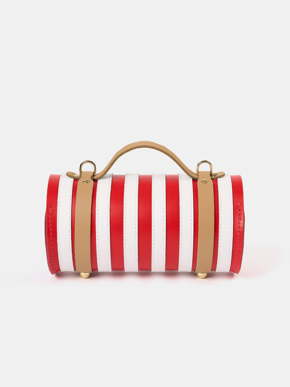 The Micro-Wide Bowls Bag - Bright Red, Brilliant White & Iced Coffee