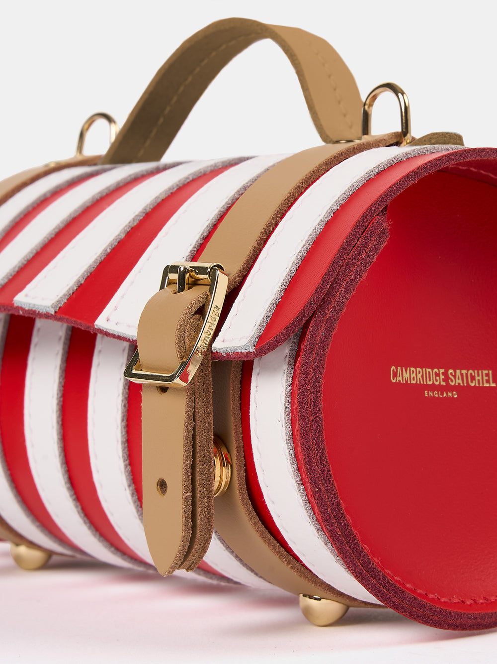 The Micro-Wide Bowls Bag - Bright Red, Brilliant White & Iced Coffee