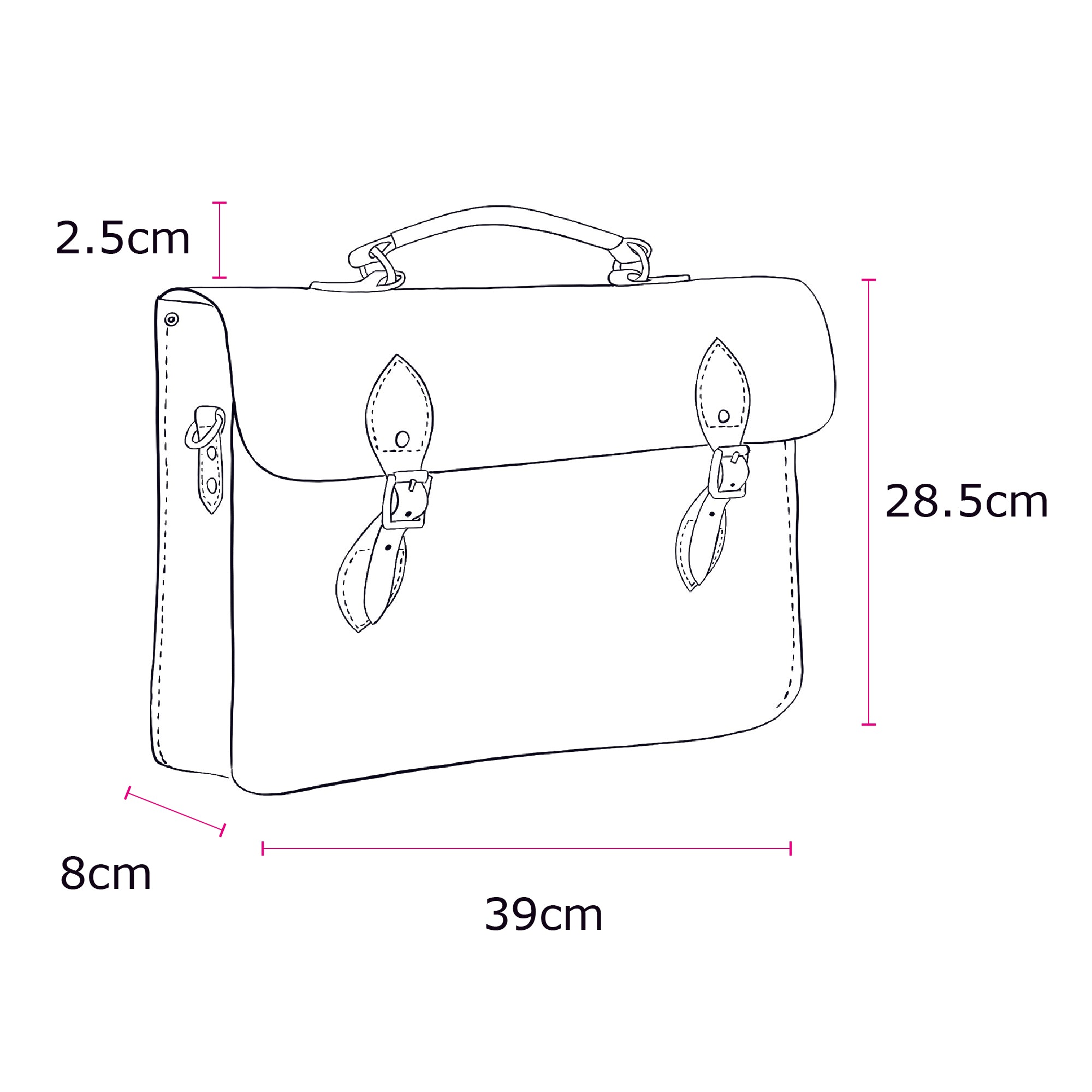 The Briefcase -  Oxblood Saffiano