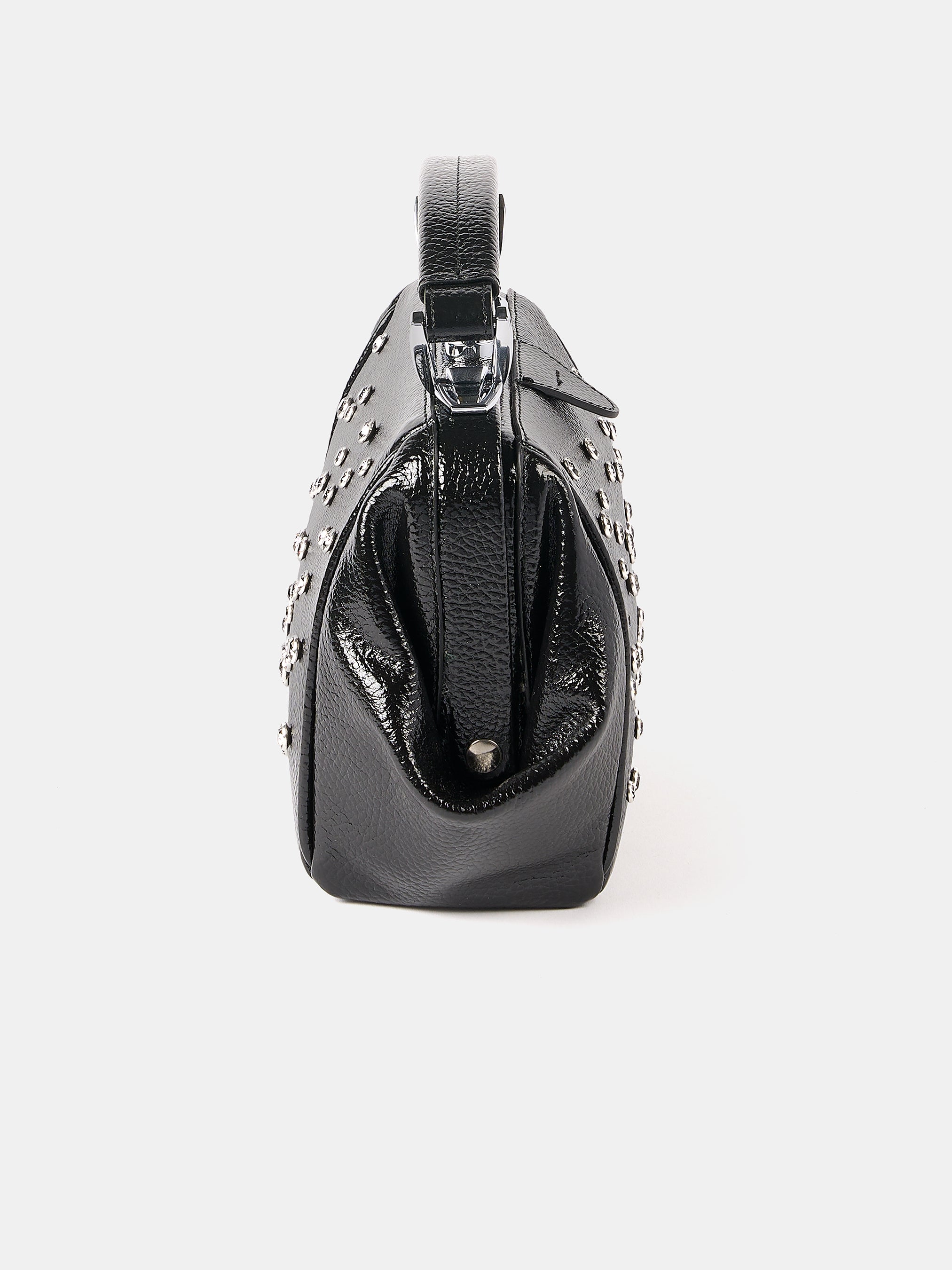 The Mini Sophie - High Shine Black Grain with Swarovski® Crystals