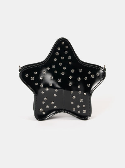 The Star Bag - High Shine Black with Swarovski® Crystals