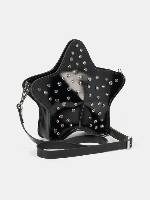 The Star Bag - High Shine Black with Swarovski® Crystals