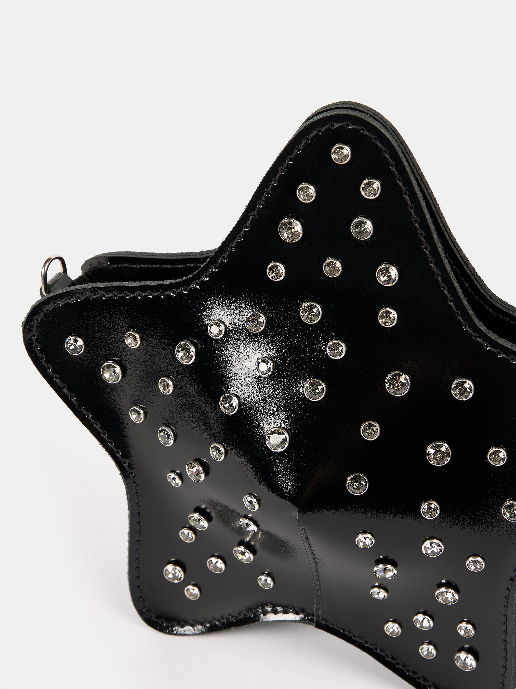 The Star Bag - High Shine Black with Swarovski® Crystals