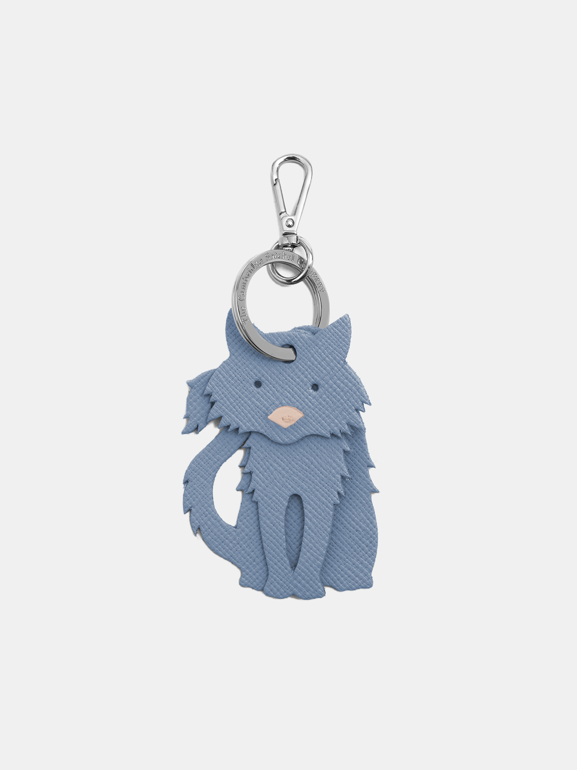 The Cat Charm - French Grey Celtic Grain & Cloud Pink