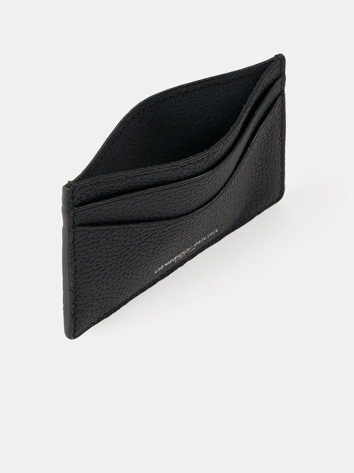 The Card Case - Black Madras Grain