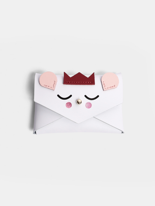 The Mouse Mini Purse - White, Red & Cloud Pink