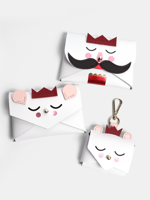 The Mouse Mini Purse - White, Red & Cloud Pink