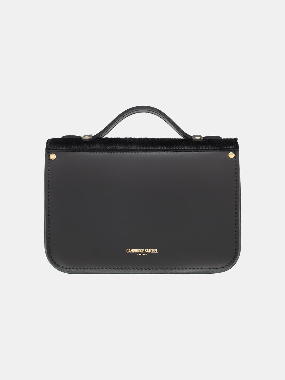 The Mini Satchel - Black hair-on-hide