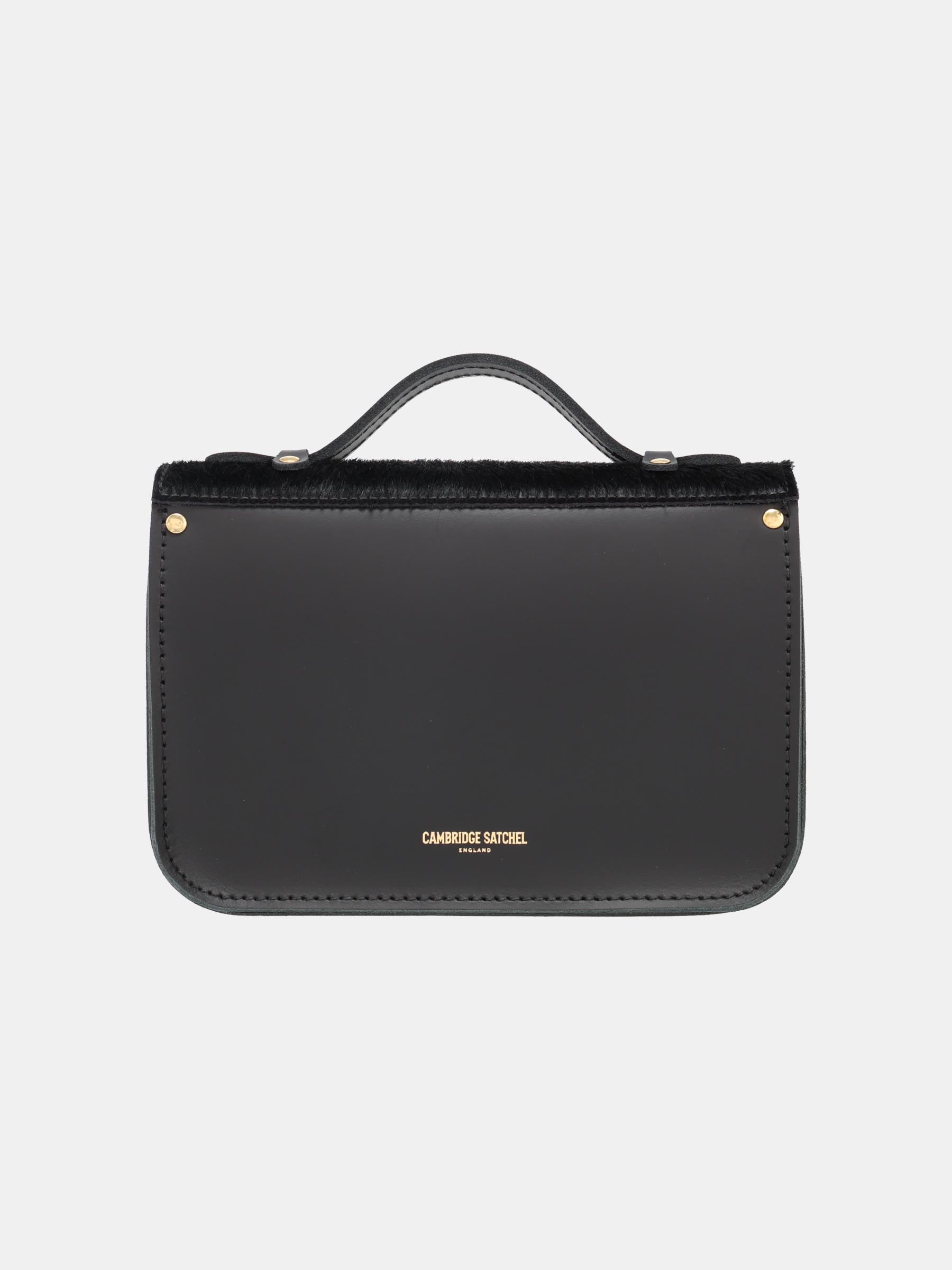 The Mini Satchel - Black hair-on-hide