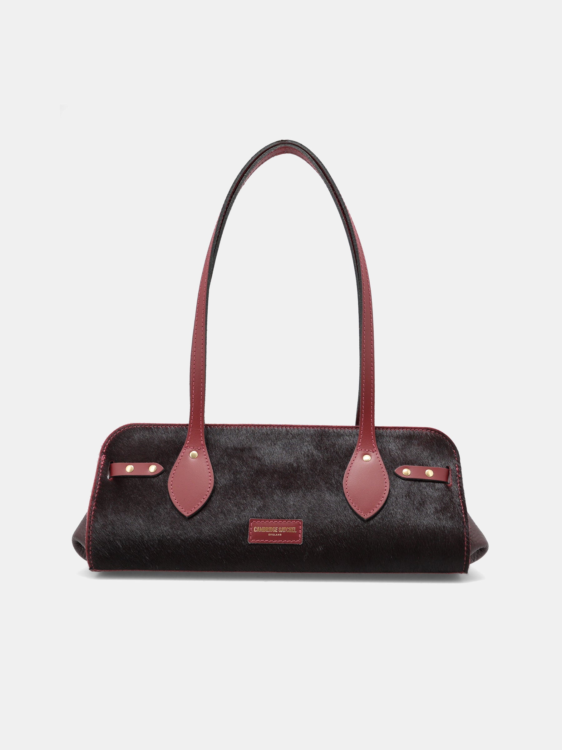 East West Shoulder Bag - Oxblood Pony and Split