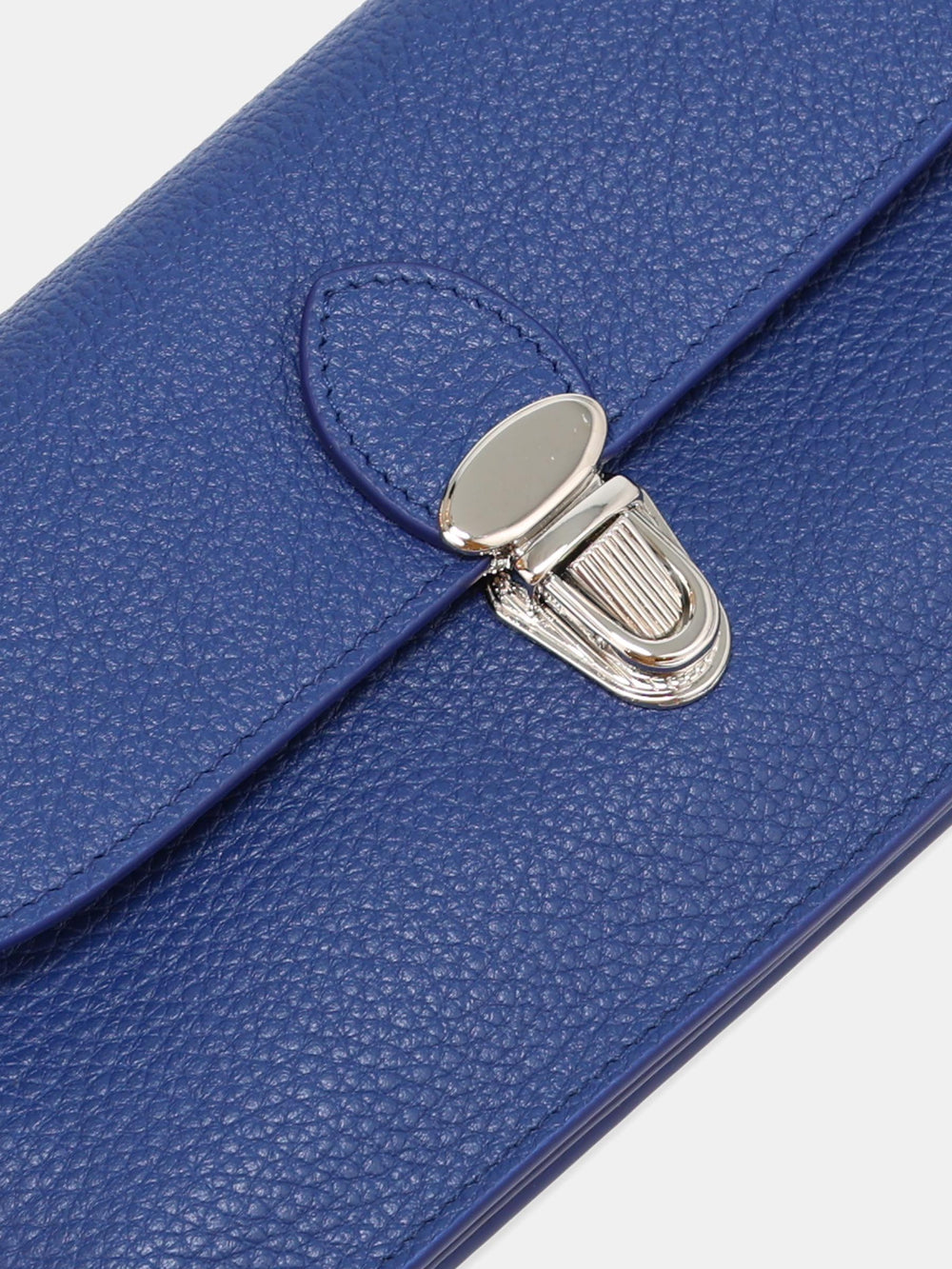 The Large Push Lock Purse - True Blue