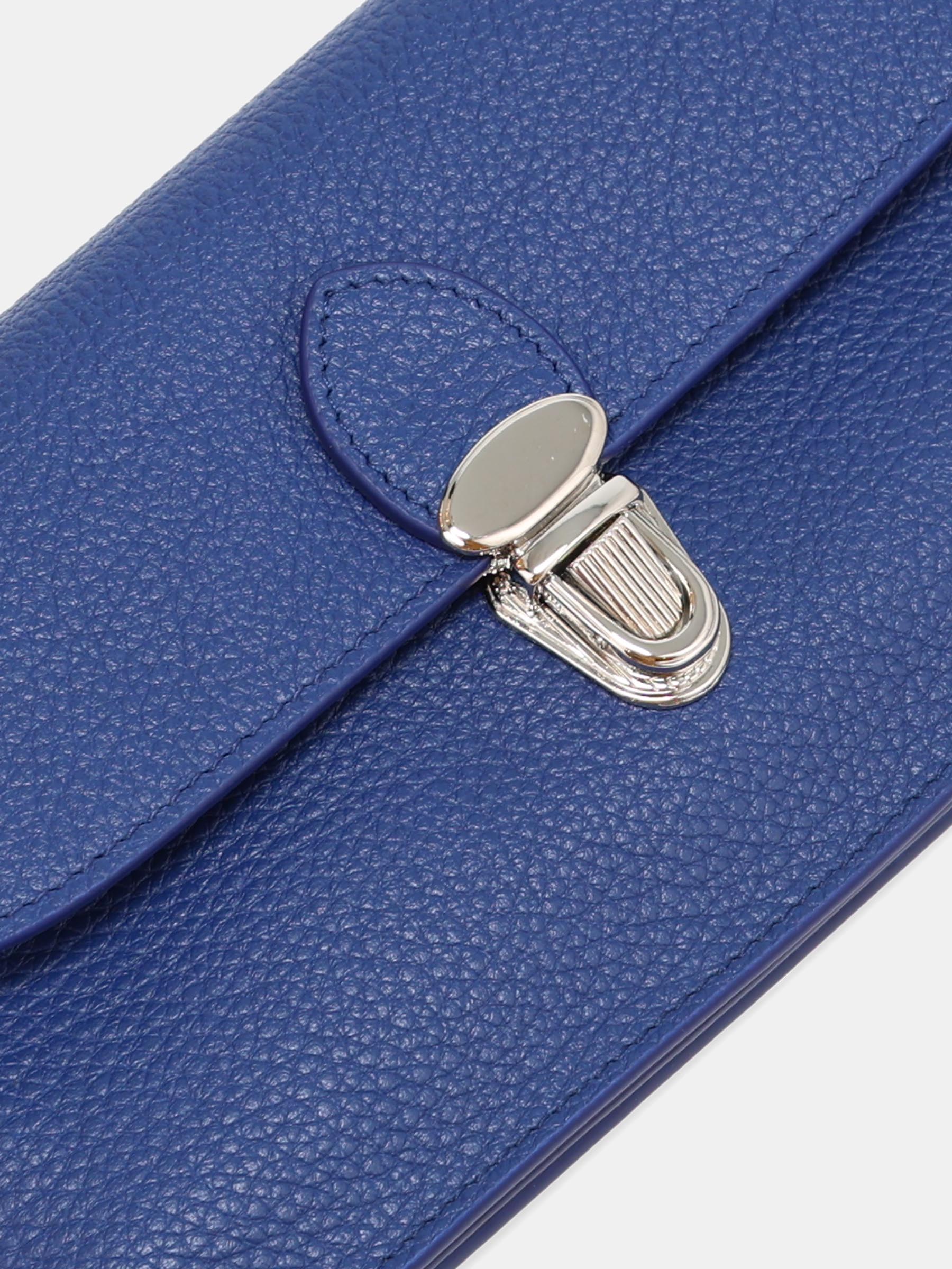 The Large Push Lock Purse - True Blue