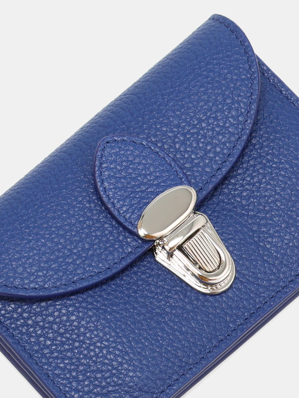The Small Push Lock Purse - True Blue