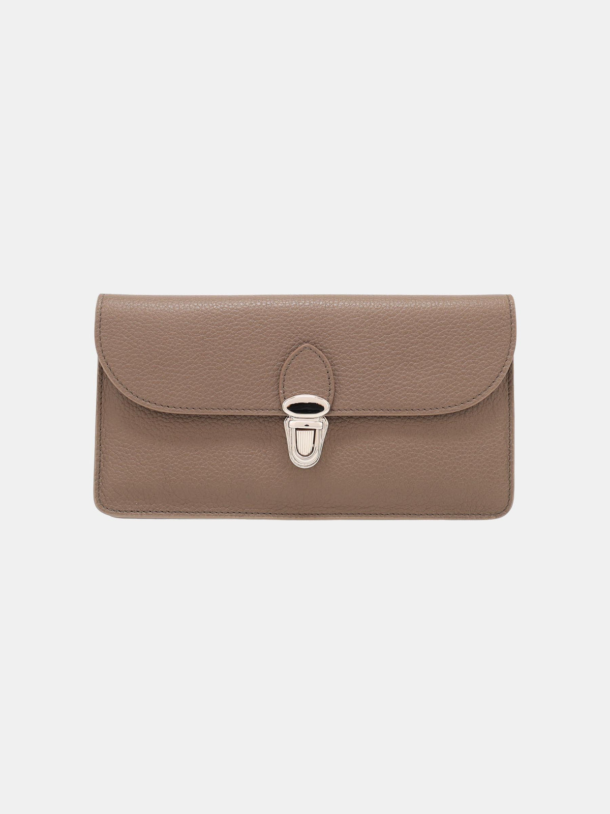 The Large Push Lock Purse - Taupe Celtic