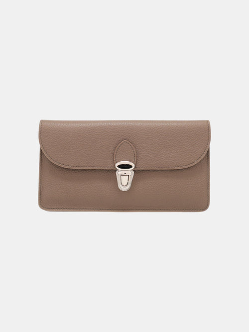 The Large Push Lock Purse - Taupe Celtic