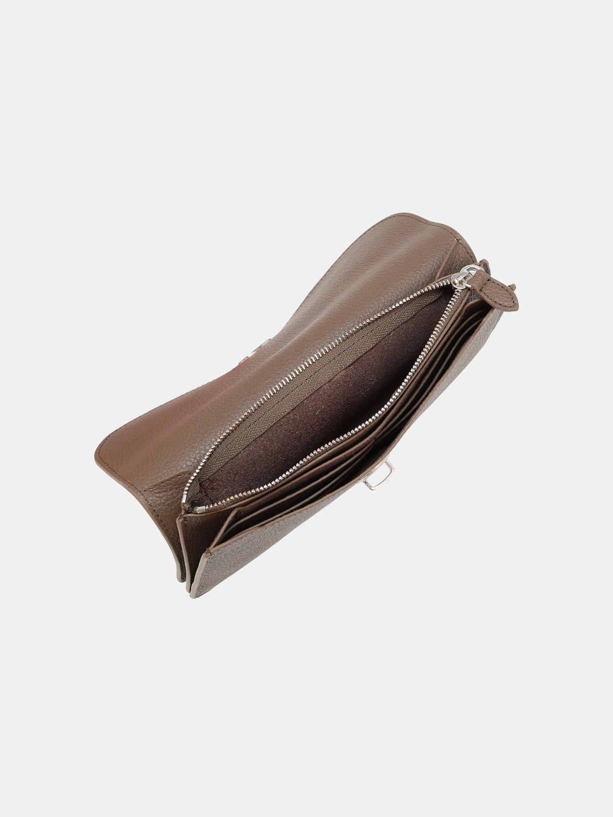 The Large Push Lock Purse - Taupe Celtic