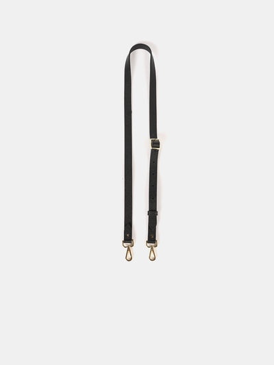 The Crossbody Strap - Black Calf Grain