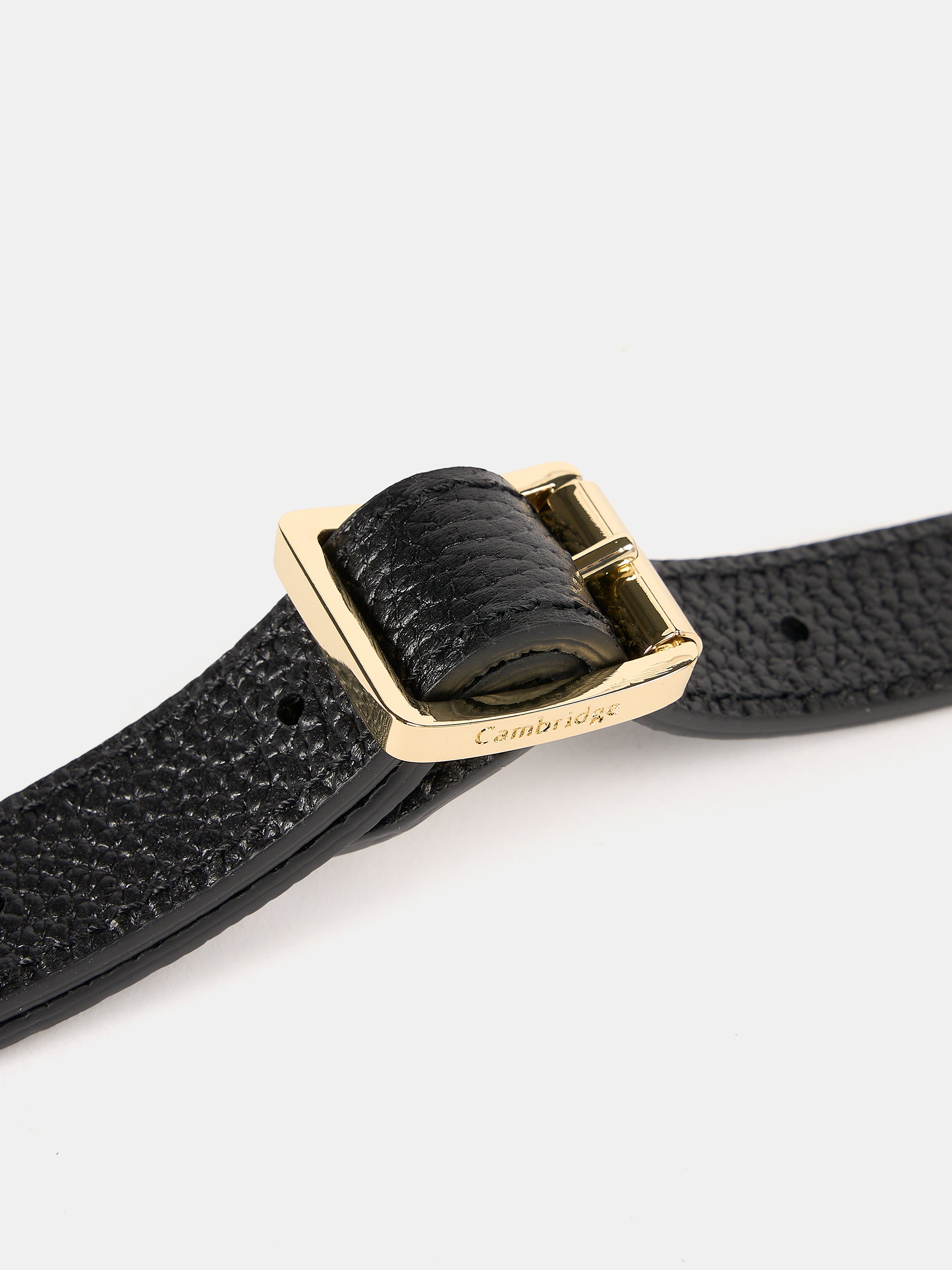 The Crossbody Strap - Black Calf Grain
