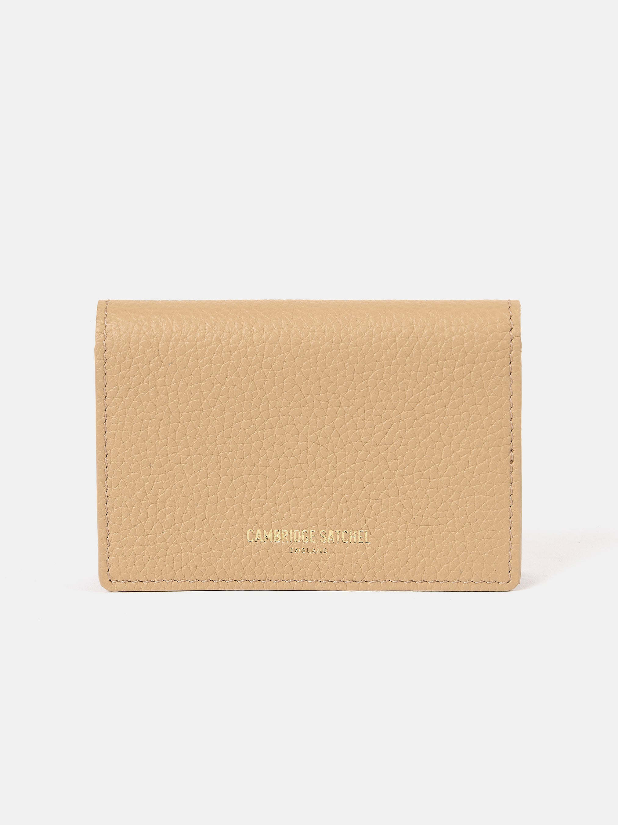 The Double Credit Card Holder - Latte with Tartan