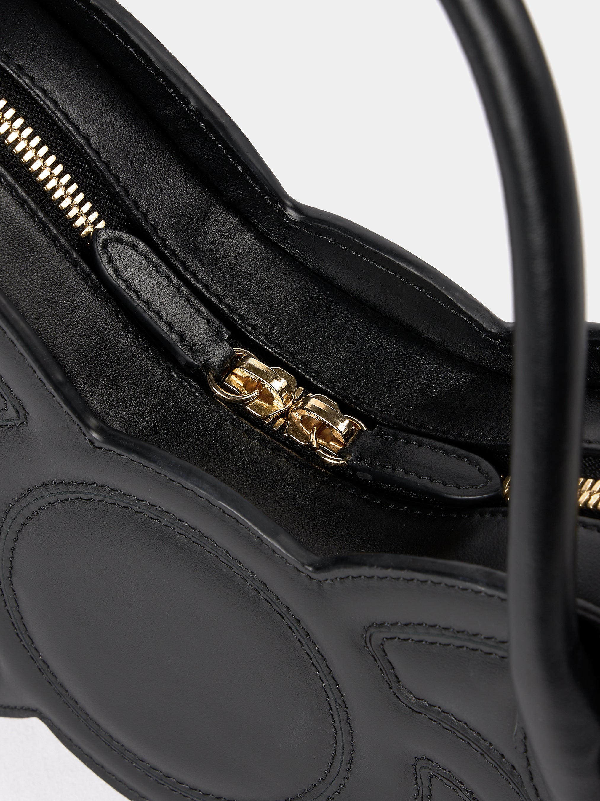 Hello Kitty Bow Leather Bag In Black | Cambridge Satchel