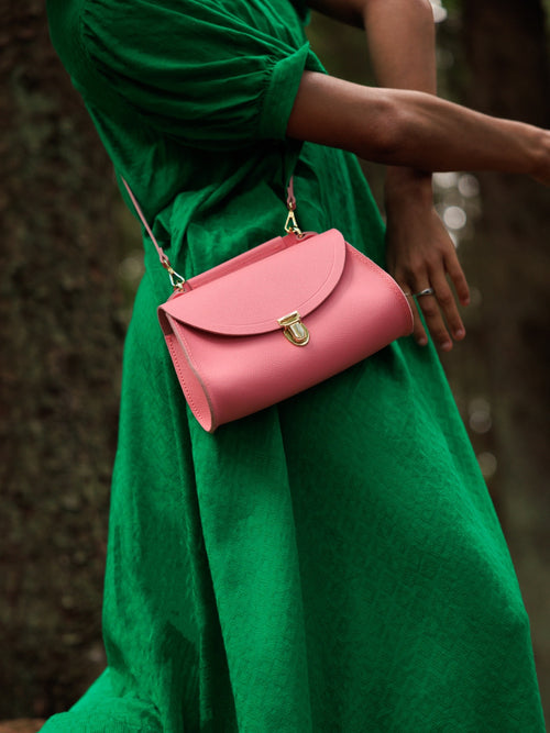 The Mini Poppy - Salmon Pink Saffiano