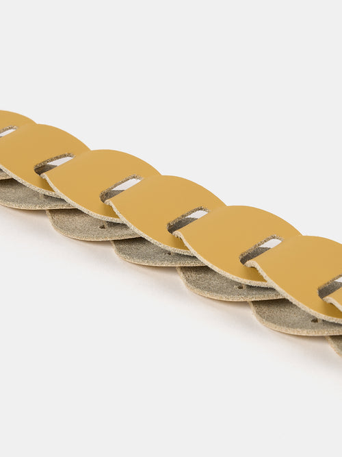 The Link Strap - Indian Yellow Matte & Pale Gold Hardware
