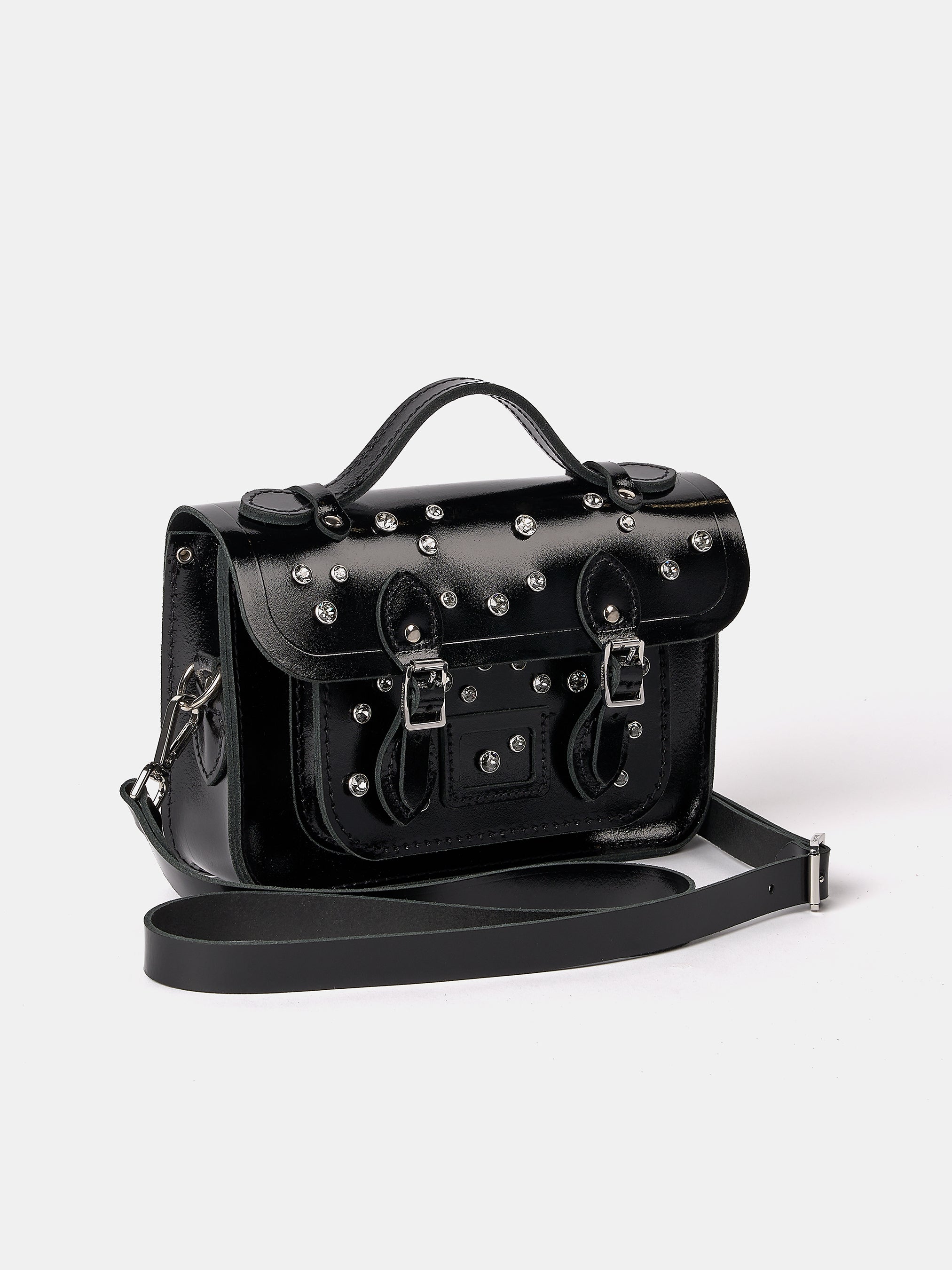 The Mini - High Shine Black | Swarovski® x Cambridge Satchel