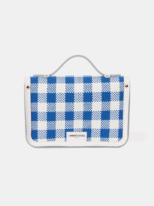 The Mini - Ultramarine Blue Plaid & Brilliant White