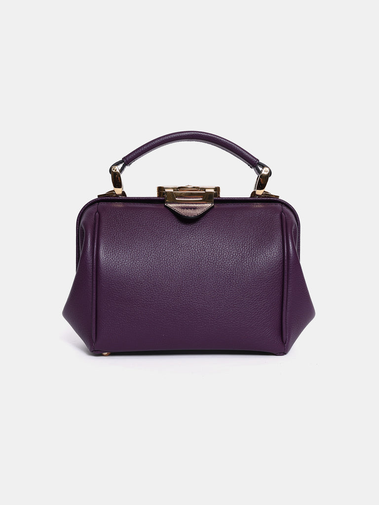 Purple Leather Mini Top-Handle Bag | Cambridge Satchel