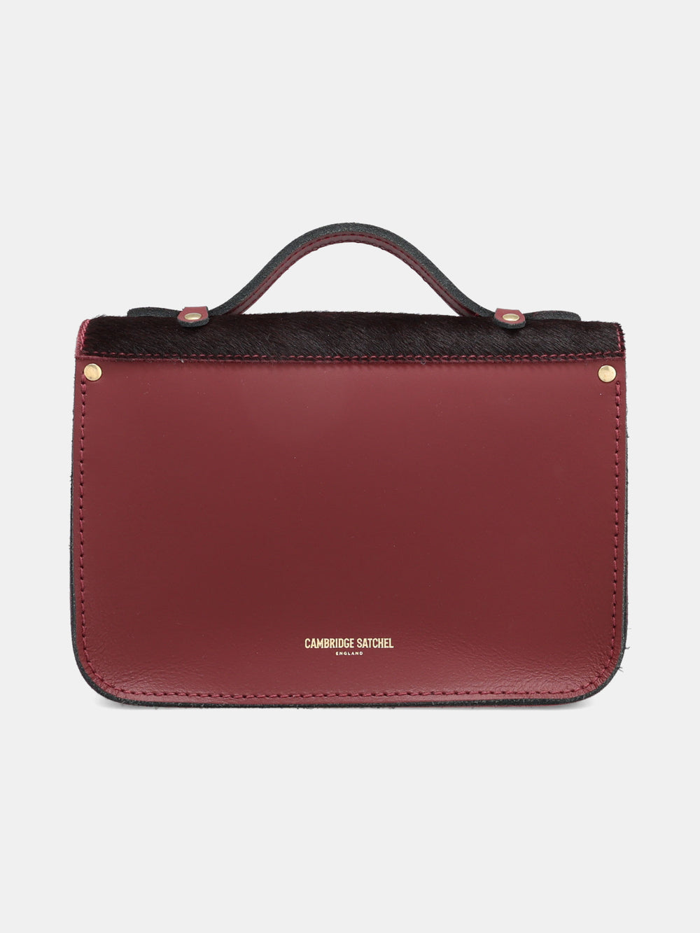 The Mini Satchel - Oxblood hair-on-hide